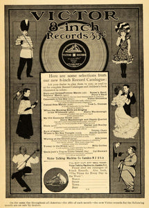 1907 Ad Victor Talking Machine Phonograph Records Dancing Musical ARG1