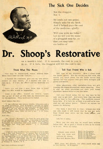 1904 Ad Dr. Shoop Restorative Bottle Pharmaceutical Testimonies Health ARG1