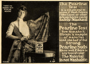1904 Ad James Pyles Pearline Washing Detergent Delicate Silk Lace Laundry ARG1