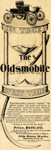 1903 Ad Olds Motor Works Antique Oldsmobile Car Auto Hourglass Detroit ARG1