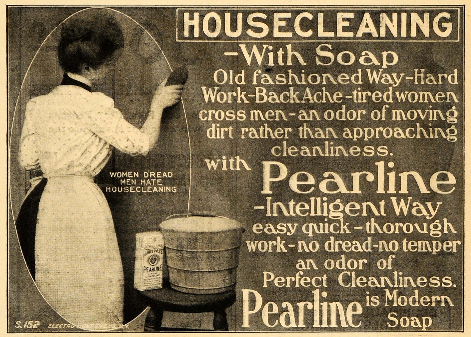 1903 Ad James Pyle Pearline Washing Soap Detergent Laundry Housecleaning ARG1