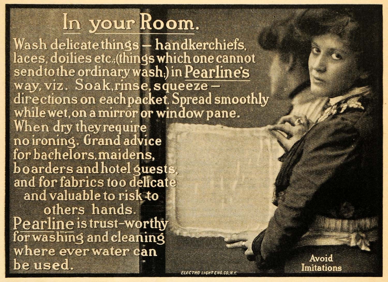 1902 Ad James Pyle Pearline Washing Soap Housewife - ORIGINAL ADVERTISING ARG1