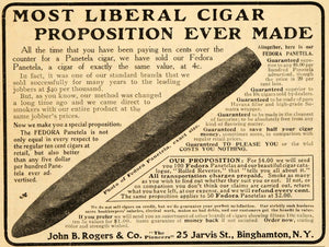 1905 Ad John B Rogers & Co. Fedora Panetela Cigars - ORIGINAL ADVERTISING ARG1