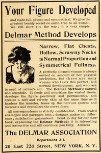 1905 Ad New York Figure Delmar Association Method Chest Body Beauty Shape ARG1
