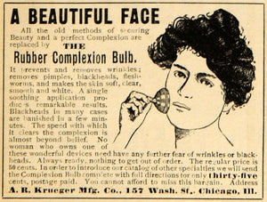 1905 Ad A R Krueger Mfg Co Rubber Complexion Bulb - ORIGINAL ADVERTISING ARG1