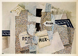 1961 Georges Braque Bottle Rum Color Modern Art Print - ORIGINAL