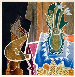 1961 Georges Braque Paintbrush Palette Modern Art Print - ORIGINAL