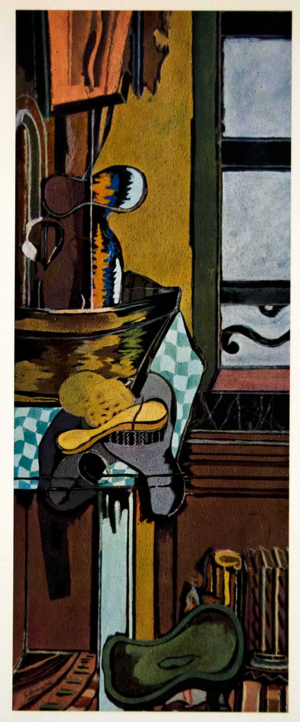 1961 Georges Braque Washstand Table Modern Art Print - ORIGINAL
