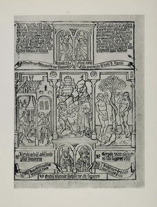 1967 Print Poor Man's Bible Woodcut Illustration Christ ORIGINAL HISTORIC ART4