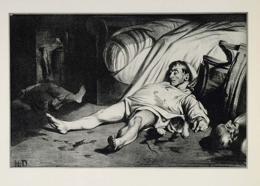 1967 Art Print Rue Transnonain Murder Honore Daumier - ORIGINAL HISTORIC ART4