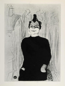 1967 Art Print Portrait Nicolle Gaiete Toulouse-Lautrec ORIGINAL HISTORIC ART4