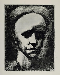 1967 Art Print Self Portrait with Cap Georges Rouault ORIGINAL HISTORIC ART4