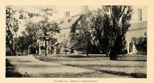 1926 Wayside Inn Architecture Sudbury Connecticut Print ORIGINAL HISTORIC AT1