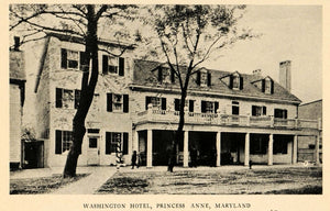 1926 Washington Hotel Inn Princess Anne Maryland Print ORIGINAL HISTORIC AT1