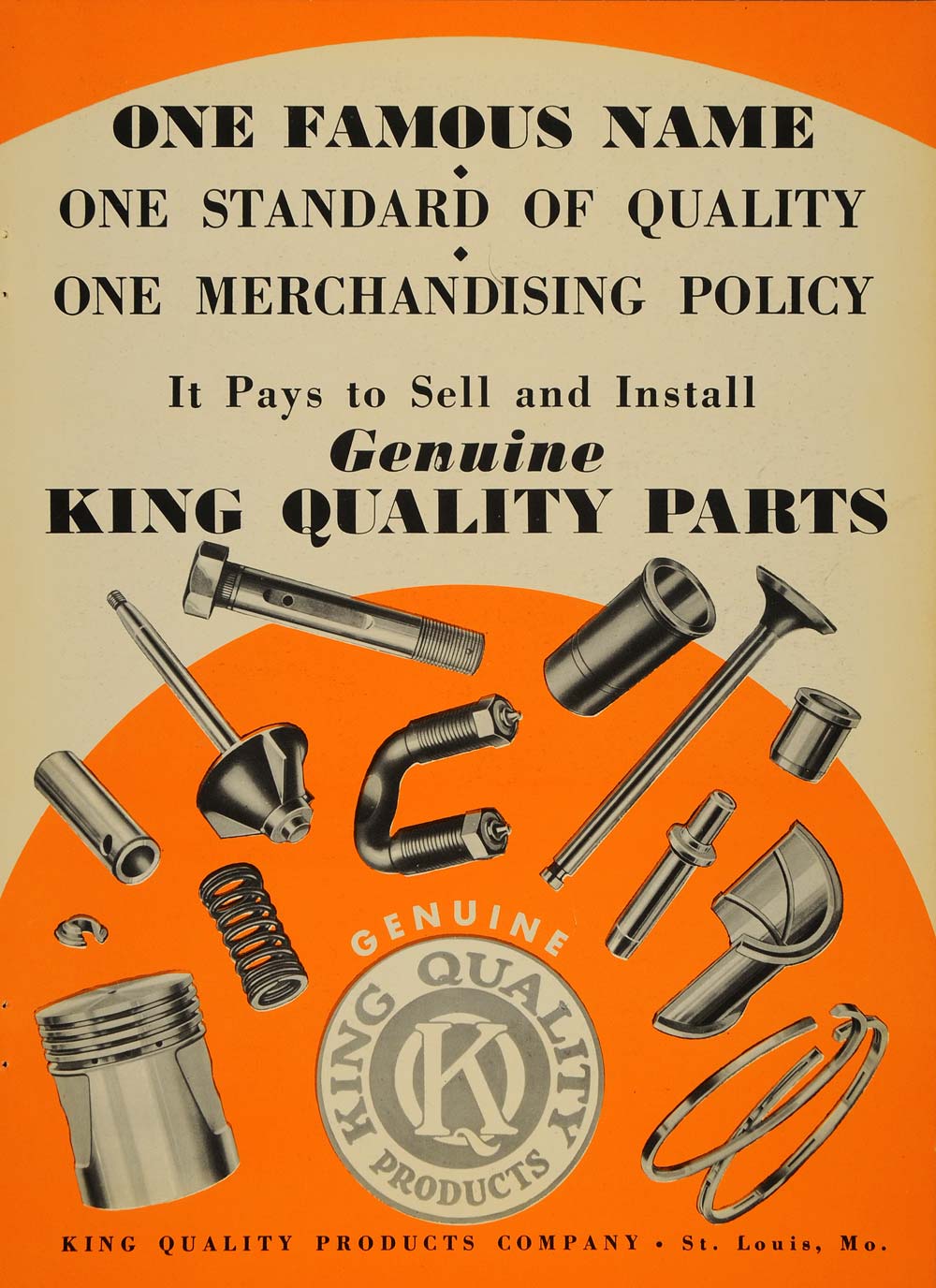 1935 Ad King Quality Parts Products Company Automobile - ORIGINAL ATJ2