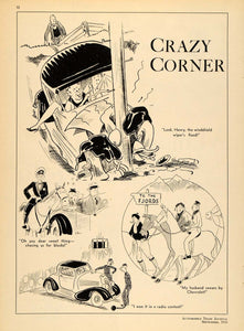 1935 Cartoon Crazy Corner Chevrolet Automobile Car Jail - ORIGINAL ATJ2