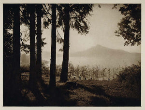 1928 Mondsee Lake Schafberg Mountain Upper Austria - ORIGINAL PHOTOGRAVURE AUS2