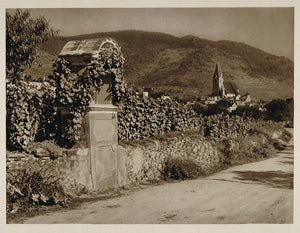 1928 Weissenkirchen Wachau Valley Austria Photogravure - ORIGINAL AUS2