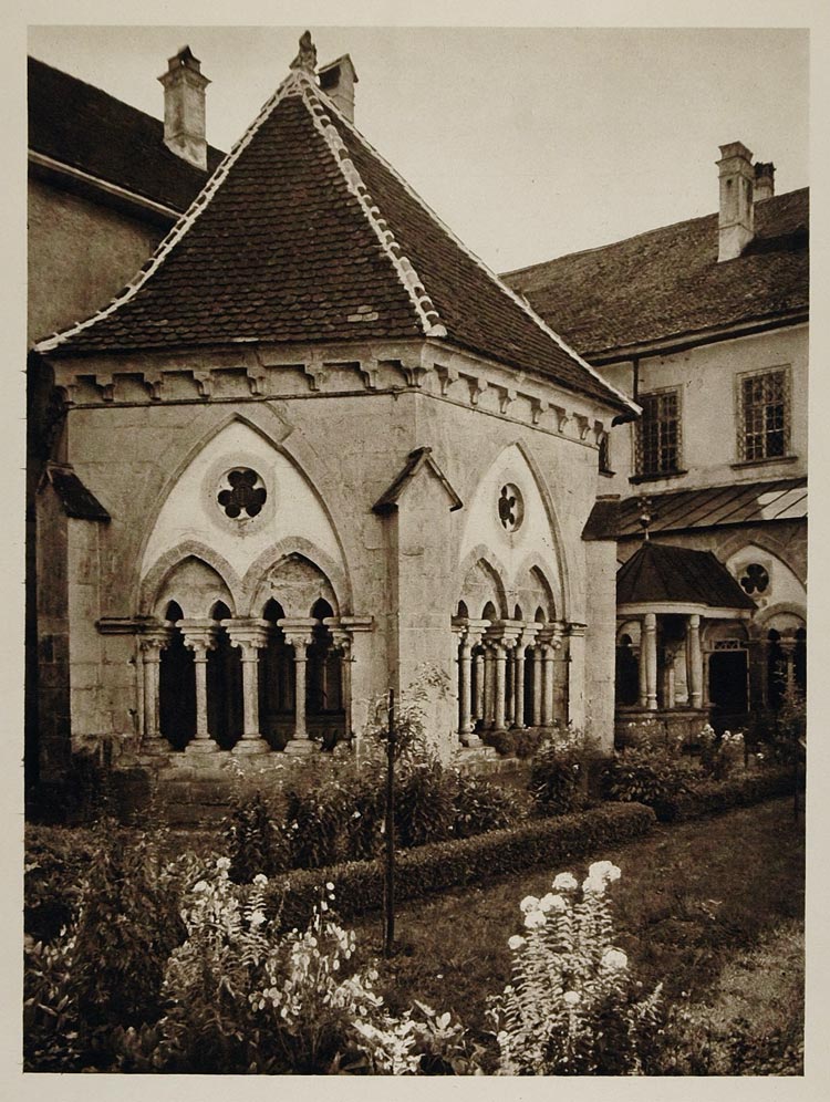 1928 Zwettl Monastery Cloister Austria Architecture - ORIGINAL PHOTOGRAVURE AUS2