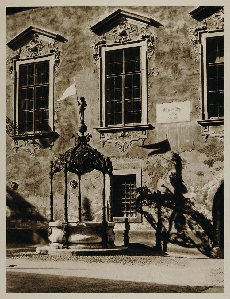 1928 Fountain Brunnen Landhaus Graz Austria Hielscher - ORIGINAL AUS2