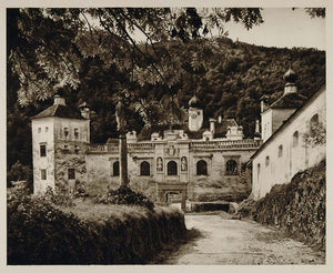 1928 Schloss Herberstein Castle Austria Photogravure - ORIGINAL AUS2