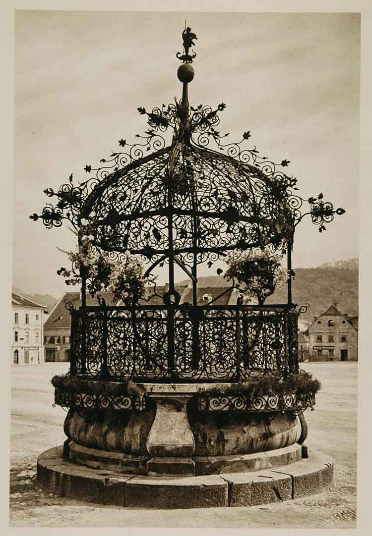 1928 Iron Dome Well Brunnen Bruck an der Mur Austria - ORIGINAL AUS2