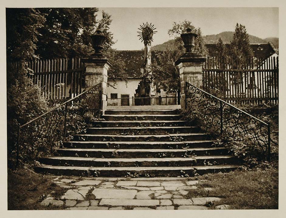 1928 Step Building Spital am Pyhrn Austria Photogravure - ORIGINAL AUS2