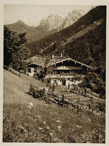 1928 House Kaisertal Alpine Valley Austria Photogravure - ORIGINAL AUS2