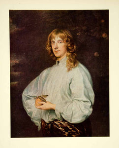 1949 Print Anthony Van Dyck Art James Stuart Portrait Duke Richmond Baroque AVD1