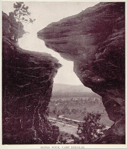 1893 Print View from Signal Rock Camp Douglas Wisconsin ORIGINAL HISTORIC AW2