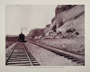 1893 Print Utahline Border Utah Colorado Train UNUSUAL - ORIGINAL AW