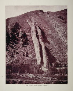 1893 Print Devil's Slide Weber Canyon Utah UNUSUAL - ORIGINAL AW