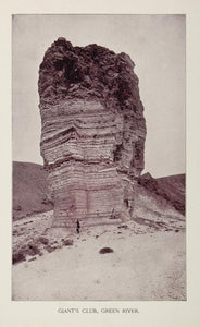 1893 Print Giant's Club Rock Formation Green River Buel - ORIGINAL AW