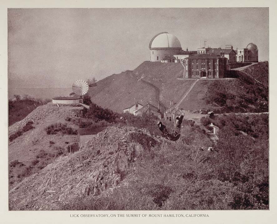 1893 Duotone Print Lick Observatory Mount Hamilton CA - ORIGINAL AW
