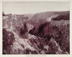 1893 Duotone Print Grand Canyon Yellowstone River NICE - ORIGINAL AW