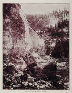 1893 Duotone Print Signal Rock Elkhorn Canyon J.W. Buel - ORIGINAL AW