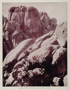 1893 Print Dome Rocks Custer Park Black Hills SD Buel - ORIGINAL AW