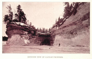 1893 Duotone Print Cave of the Winds Lake Superior SET - ORIGINAL AW