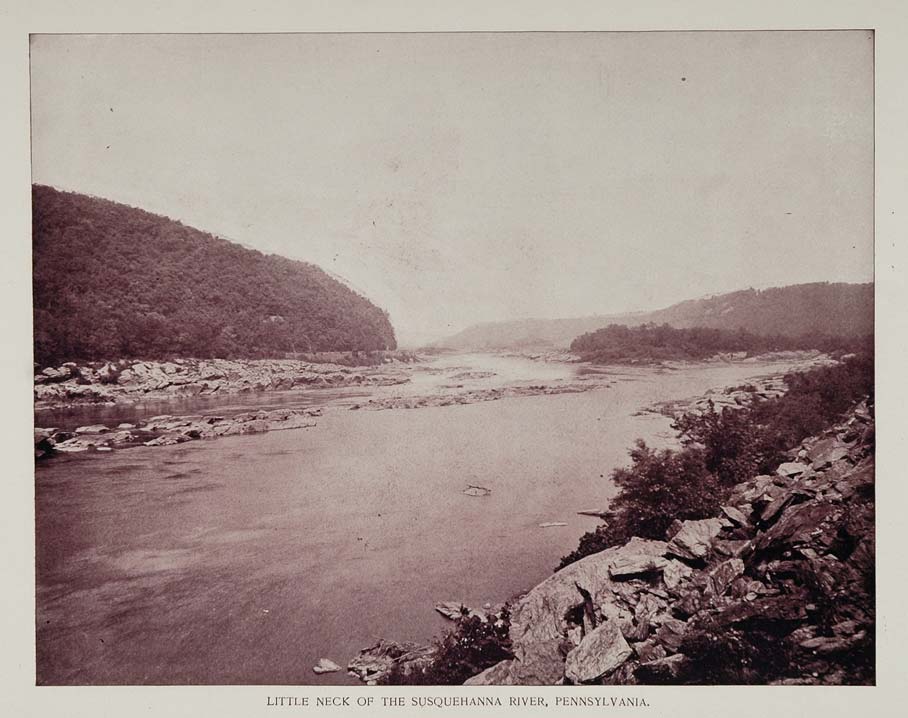 1893 Print Little Neck Susquehanna River Pennsylvania - ORIGINAL AW