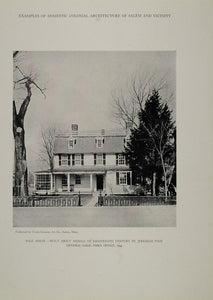 1911 Print Jeremiah Page House Danvers MA Architecture ORIGINAL HISTORIC BAC1