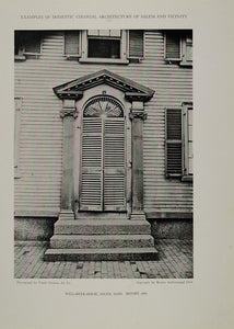 1911 Print Door Well Meek House Salem Massachusetts - ORIGINAL HISTORIC BAC1