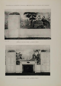 1911 Print Colonial House Interior Mantel Wallpaper MA ORIGINAL HISTORIC BAC1