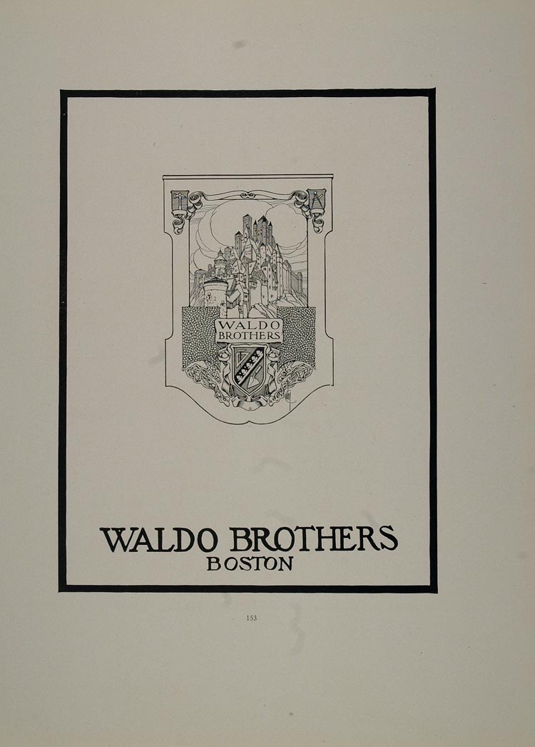 1911 Original Ad Waldo Brothers Boston Massachusetts - ORIGINAL ADVERTISING BAC1