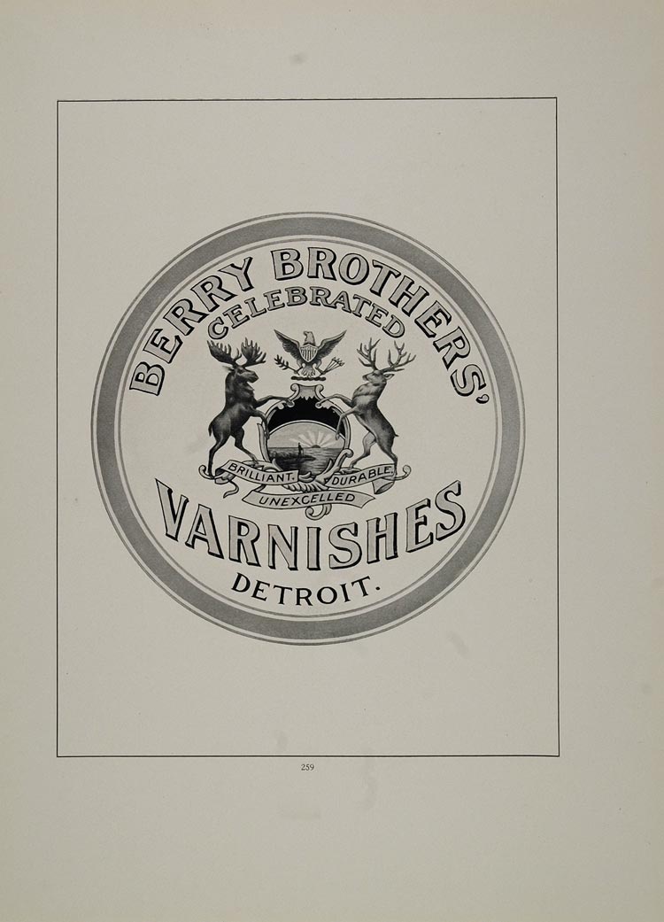 1911 Print Ad Berry Brothers Varnishes Detroit Michigan - ORIGINAL BAC1