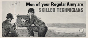 1946 Billboard U.S. Army Recruiting Soldier Field Radio ORIGINAL HISTORIC BB2