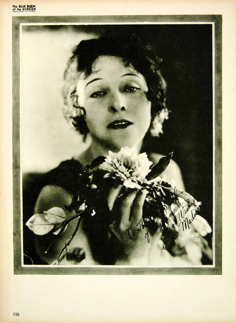 1923 Print Cleo Madison Silent Film Actress Director Movie Star Biography BBS1