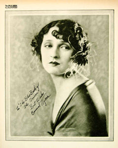 1923 Print Carmel Myers Silent Film Actress Movie Star Portrait Biography BBS1