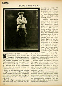 1923 Print Buddy Messinger Silent Film Child Actor Movie Comedies Portrait BBS2