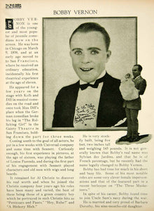 1923 Print Bobby Vernon SIlent Film Actor Comedian Movie Portrait Biography BBS2