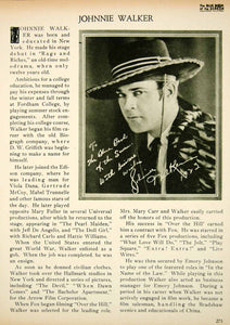 1923 Print Johnnie Walker Silent Film Actor Movie Producer Star Biography BBS2